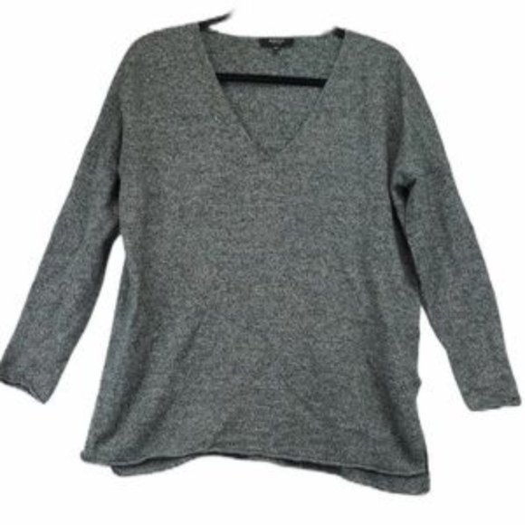 Babaton with Linen grey v-neck sweater - Picture 1 of 5